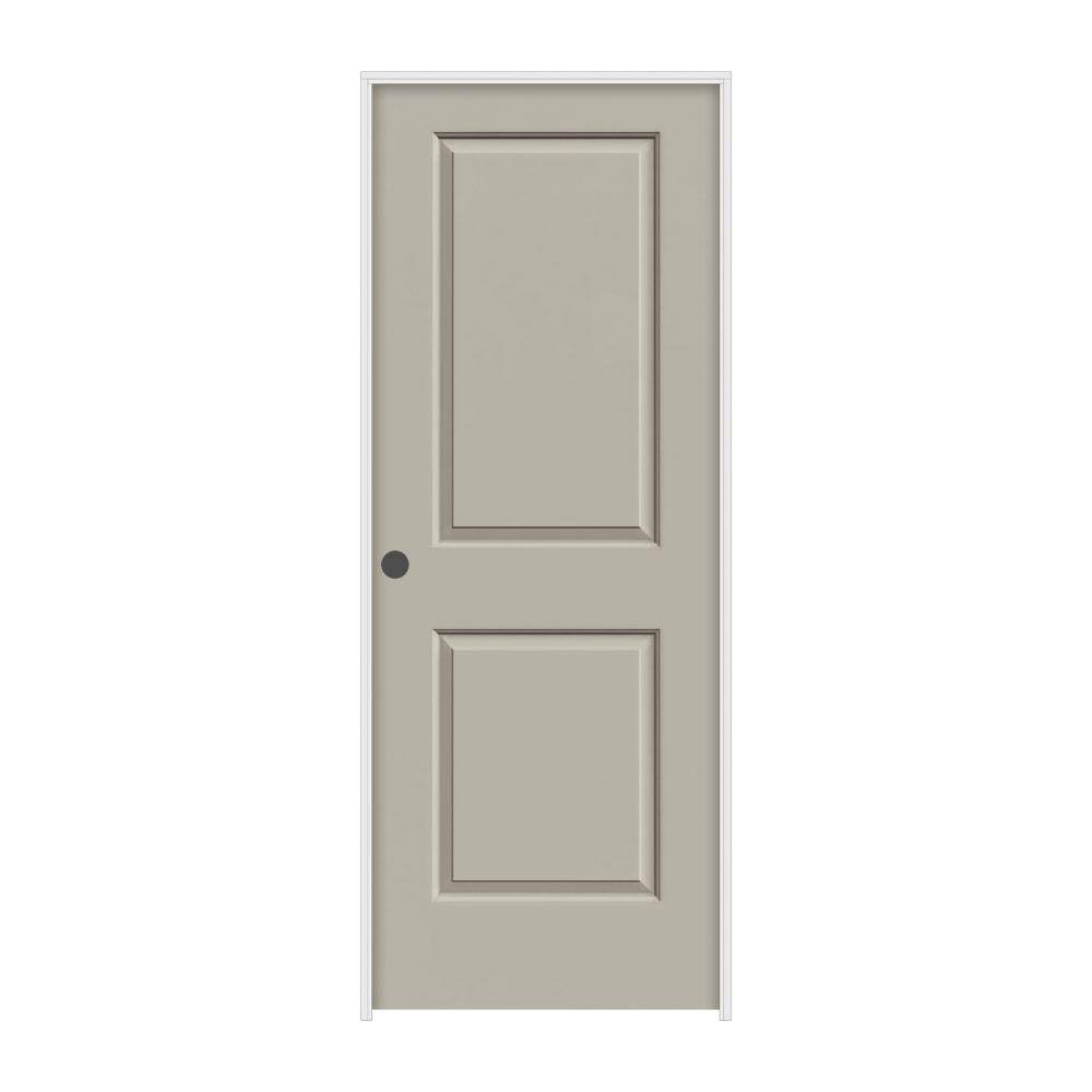 28 in. x 80 in. Desert Sand Right-Hand Smooth Solid Core Molded Composite MDF Single Prehung Interior Door Q86646