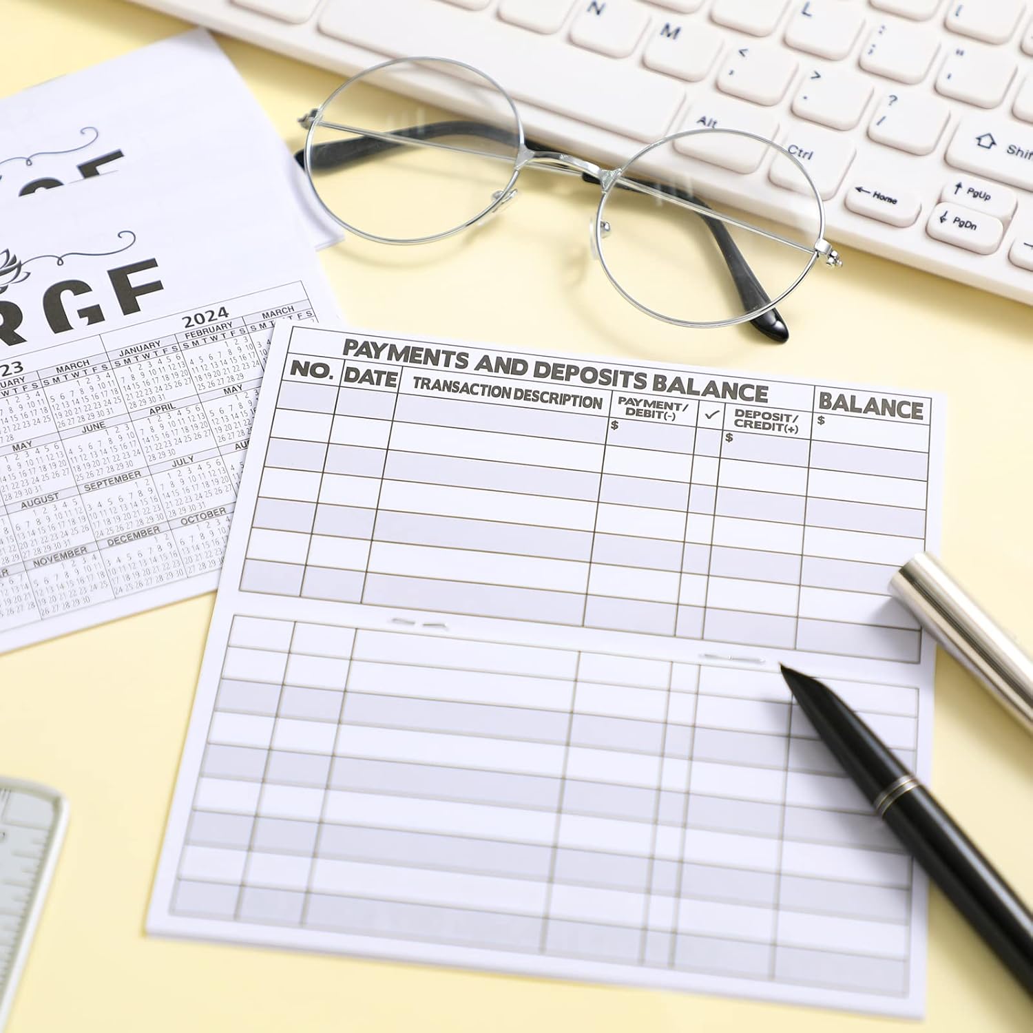 16 Pcs Large Print Checkbook Register D321