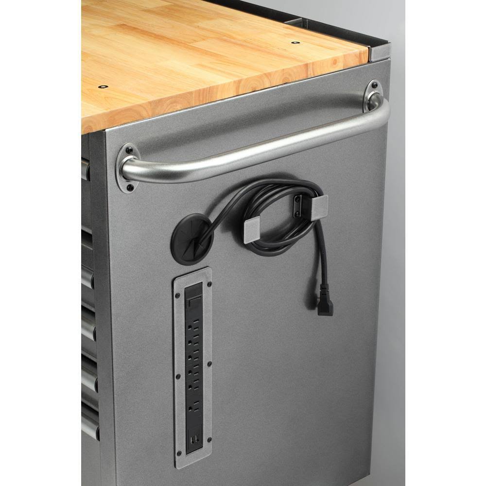 Metallic Silver 10-Drawer Tool Chest Mobile Workbench U624