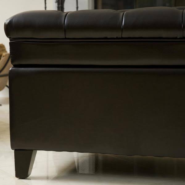 Espresso Tufted Storage Ottoman O3685