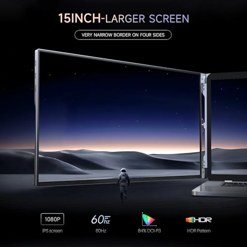 16inch Triple Portable Monitor Aluminum Alloy 1200P with HDMI & USB-C Ports D467