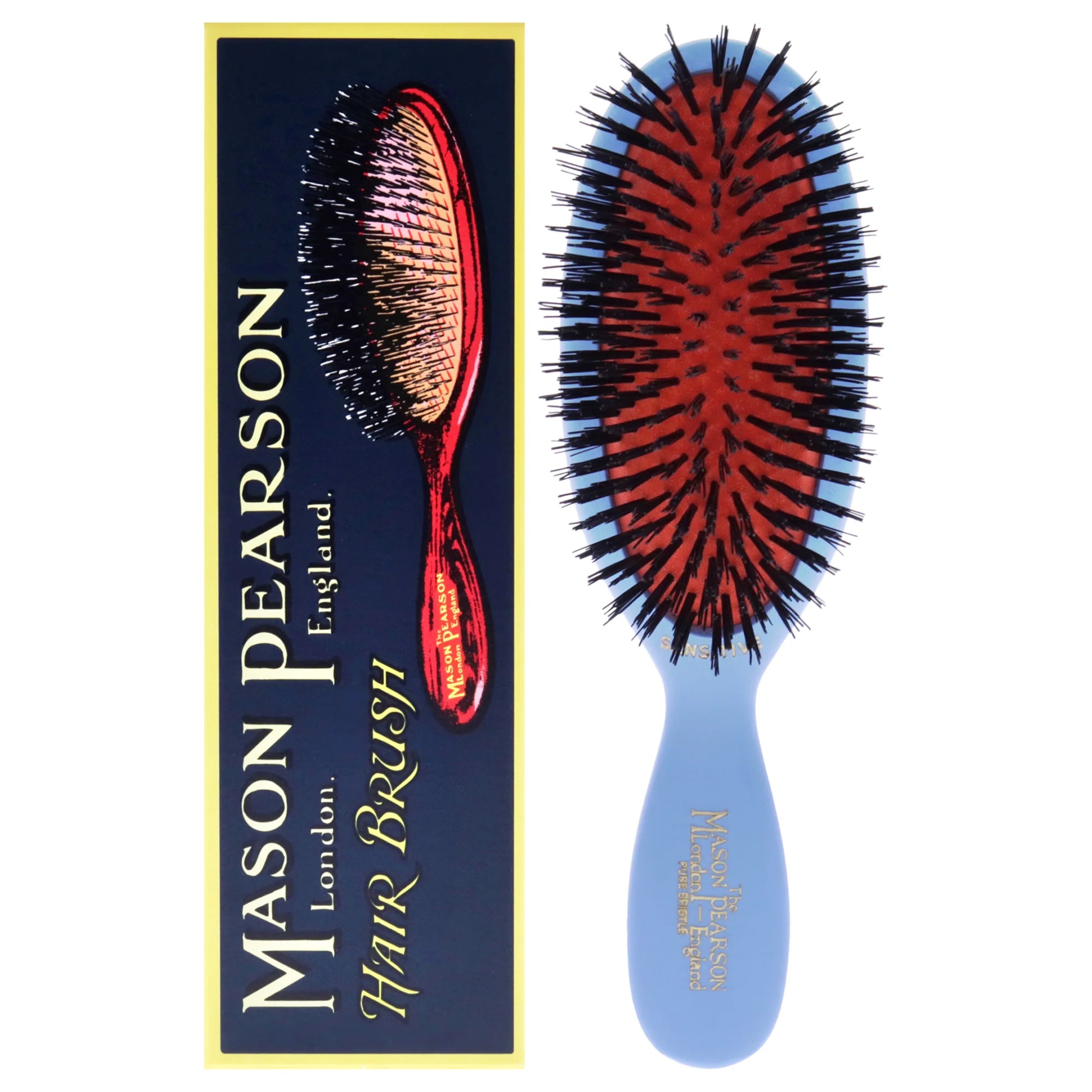 Blue 1 Pc Pure Bristle Hair Brush K978673