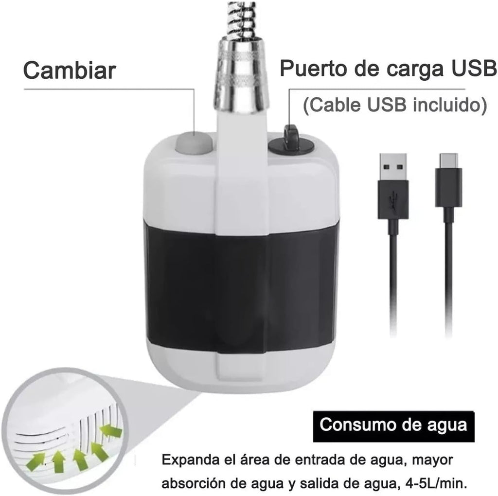 Portable Electric Shower with Battery Powered Pump Shower Head Nozzle S28146