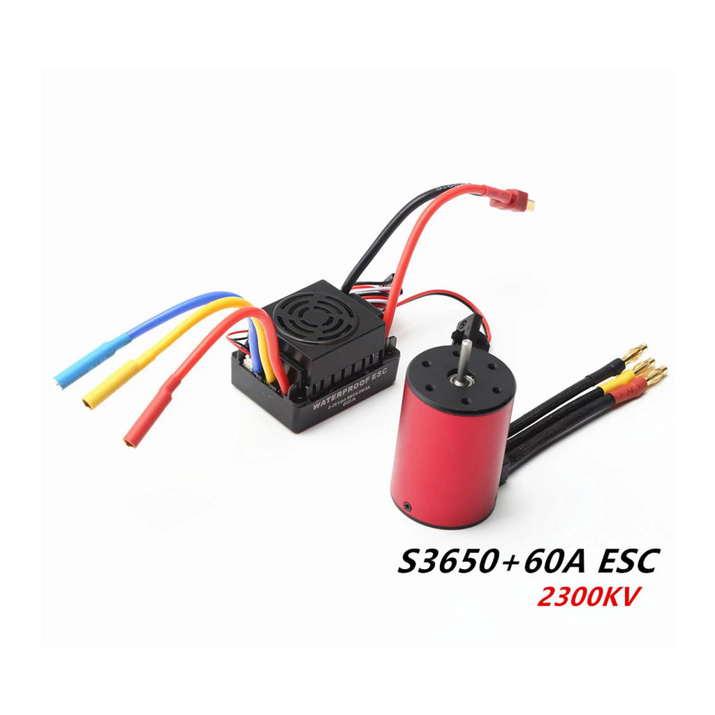 Waterproof Brushless Motor 60A ESC 50Mmx36mm 4 Poles 2300kv X80015