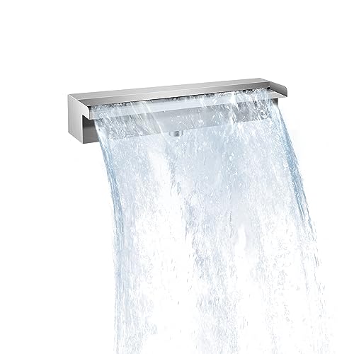 Stainless Steel Rectangular Pool Waterfall Spillway 17.7 Inch H51125
