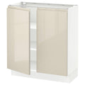 White 30x15x30 Base Cabinet with shelves and 2 Doors G503465