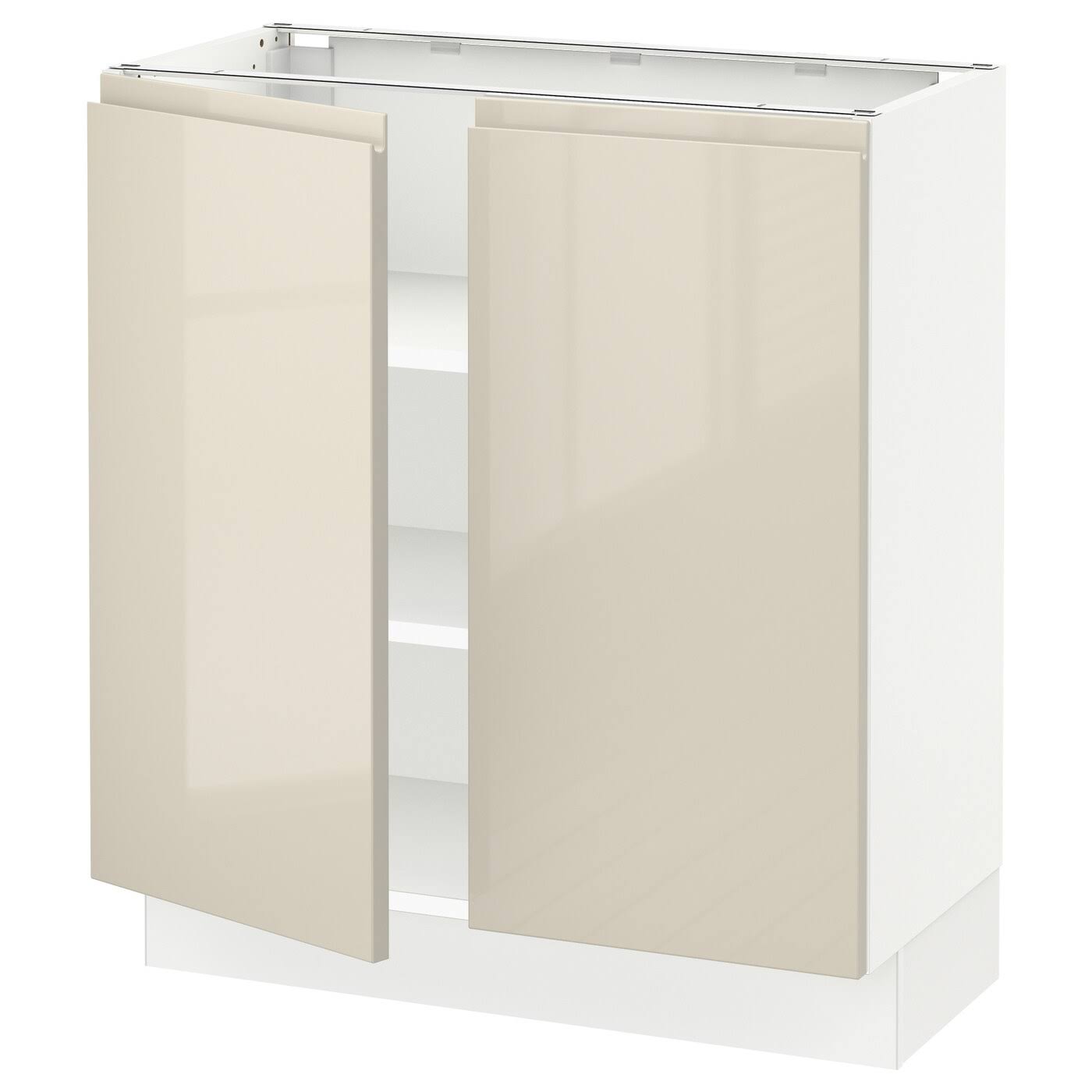 White 30x15x30 Base Cabinet with shelves and 2 Doors G503465