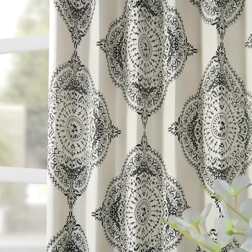 Printed Room Darkening Curtains 50 X 84 Henna Clover F73846