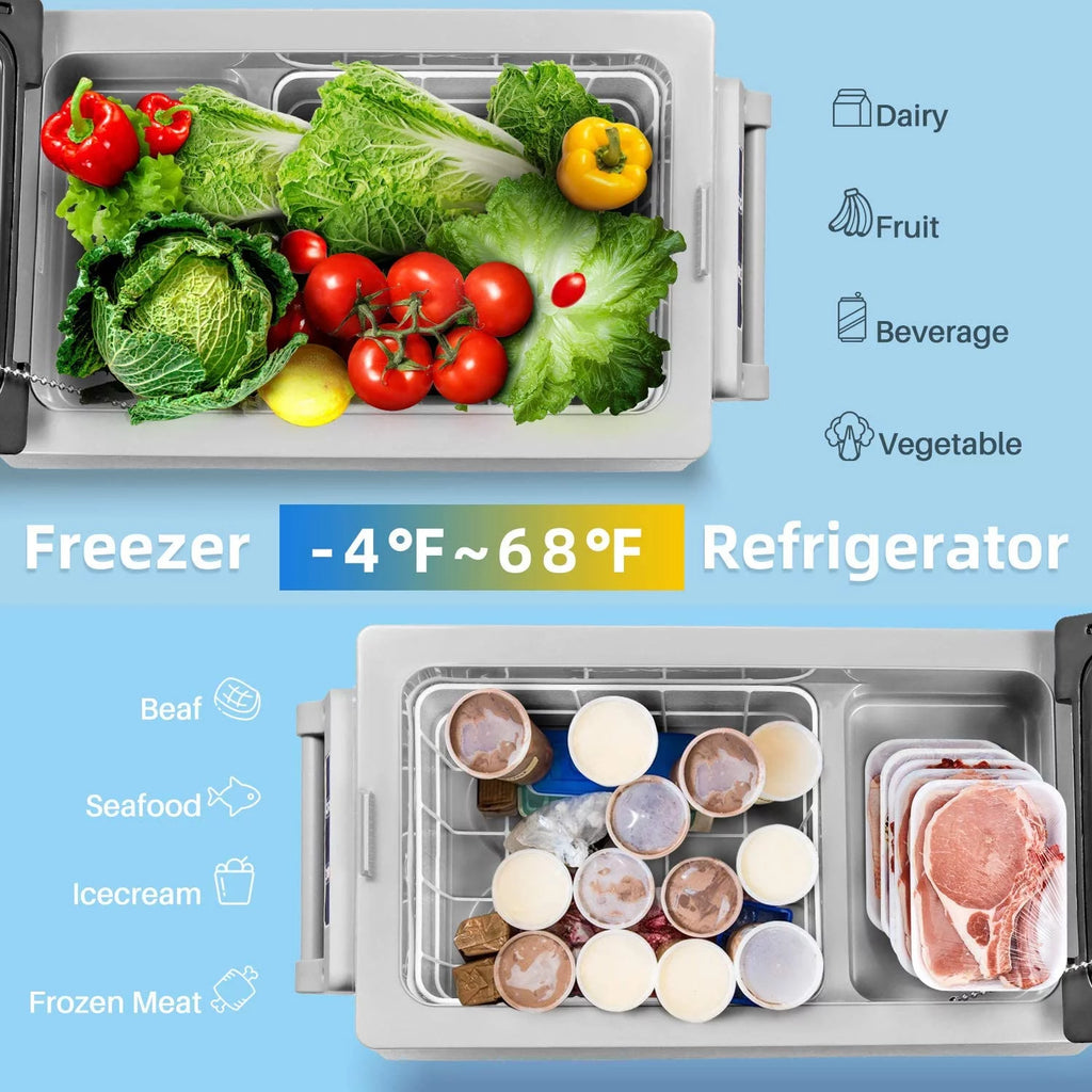 37 Quart Portable Refrigerator Freezer 12/24V DC 100/240V AC O277