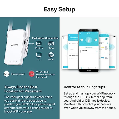 AC1200 Dual Band WiFi Extender with Ethernet Port K854874