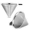 Stainless Steel Reusable Cone Coffee Mesh Dripper W8472