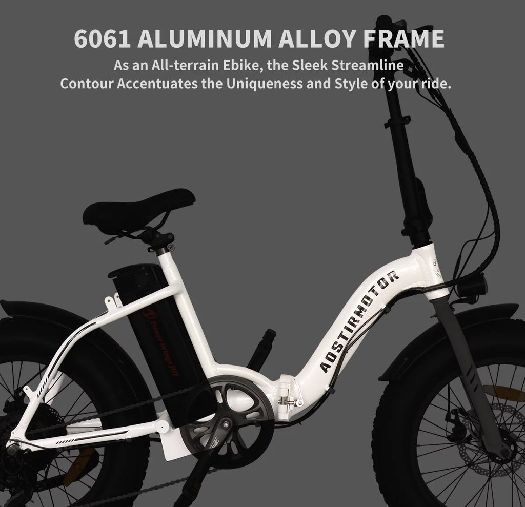 Folding Electric Bike 20 inch Fat Tire Electric Bicycle with 500W Motor 36V 13AH Removable Lithium Battery Y760248