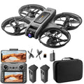 RC Drone with Screen On Controller, Brushless Motor Drone with Dual Cameras H1469