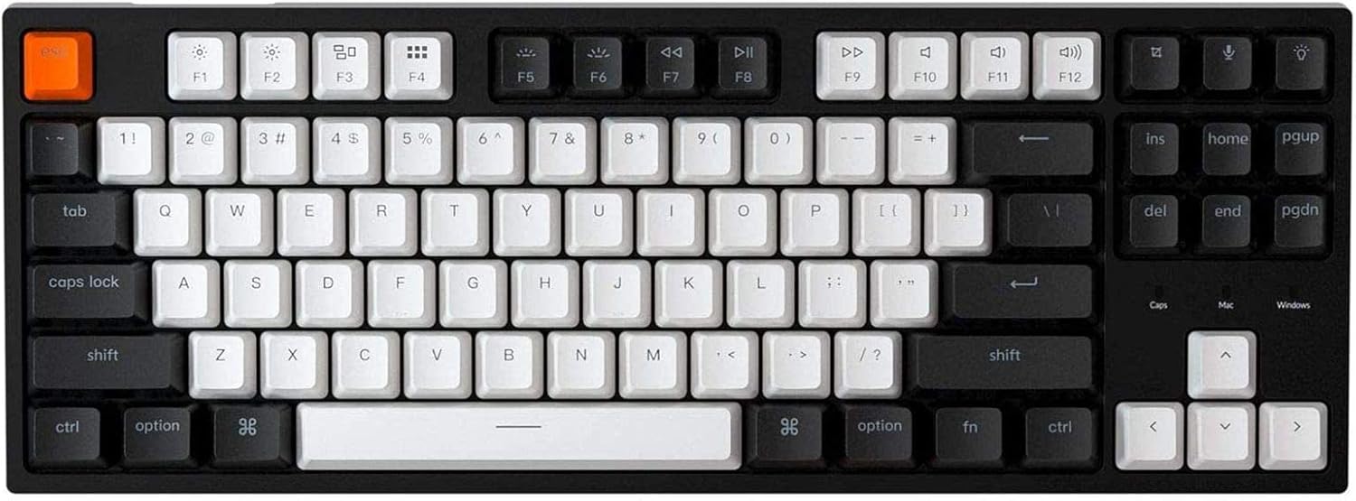 Tenkeyless 87 Keys Wired Mechanical Keyboard with White Backlight C503424