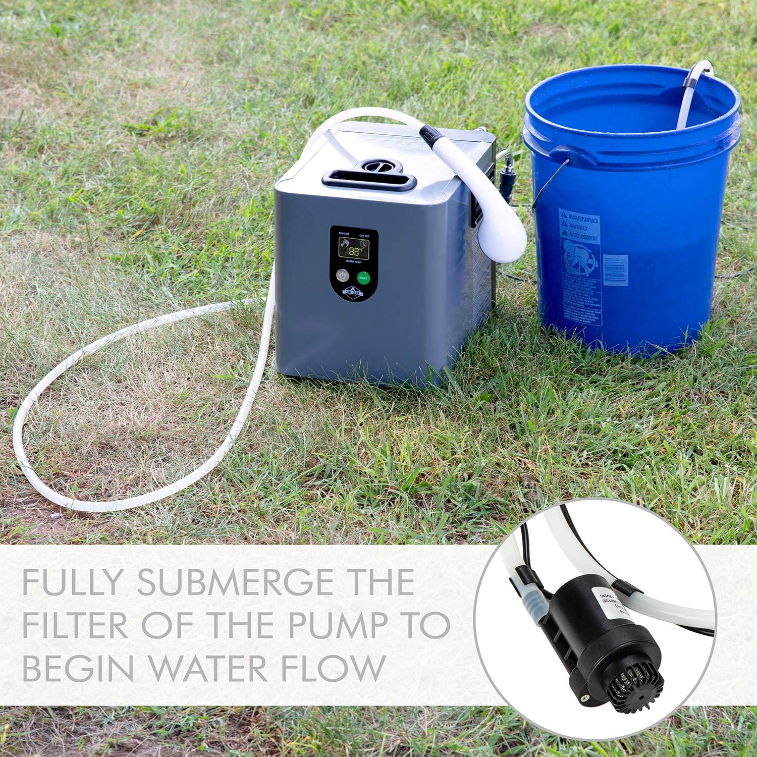 Portable Propane Water Heater & Shower Pump with Carry Case C43721