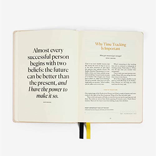 3-Month Productivity Planner, A5 Undated Quarterly Planner (Black) B307349