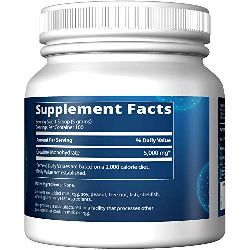 Creatine Monohydrate 500 Micronized Performance Powder 100 Servings M744514