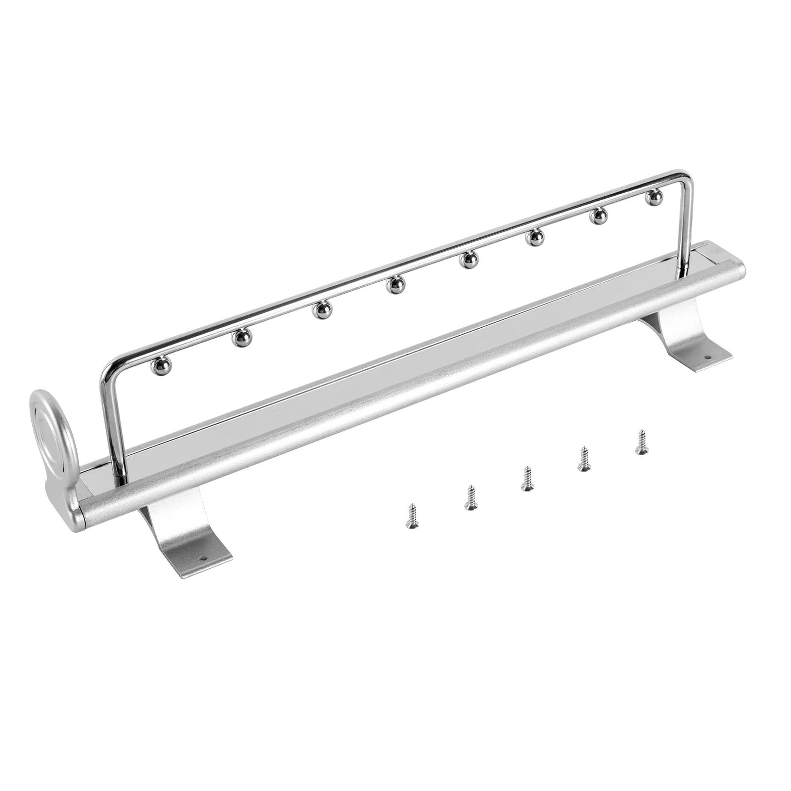 Stainless Steel Clothes Rail Retractable Closet Pull Out Rod 46x14x10cm U8308