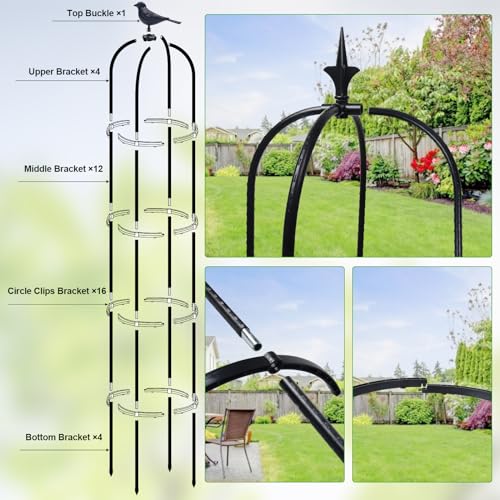 2 Pack 6ft Garden Obelisk Trellis for Climbing Plants J136