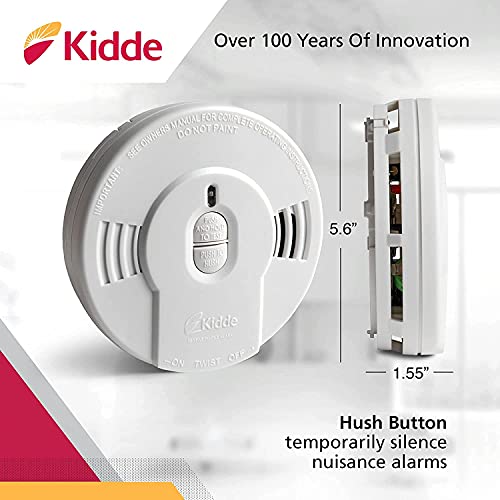 10-Year Battery Powered Smoke Detector with LED Warning Light M638