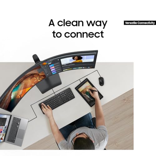 49" Curved Ultrawide Dual QHD Computer Monitor, USB-C, DisplayPort, HDMI, 120Hz, Height Adjustable Stand Z9644