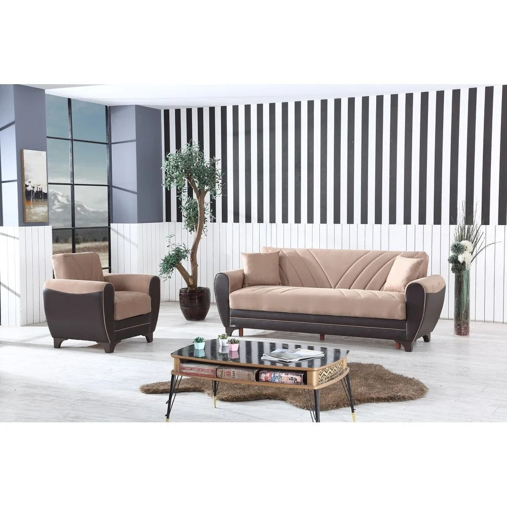 Grey 3-piece Sofa Loveseat Arms Chair Set H408812