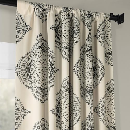 Printed Room Darkening Curtains 50 X 84 Henna Clover F73846