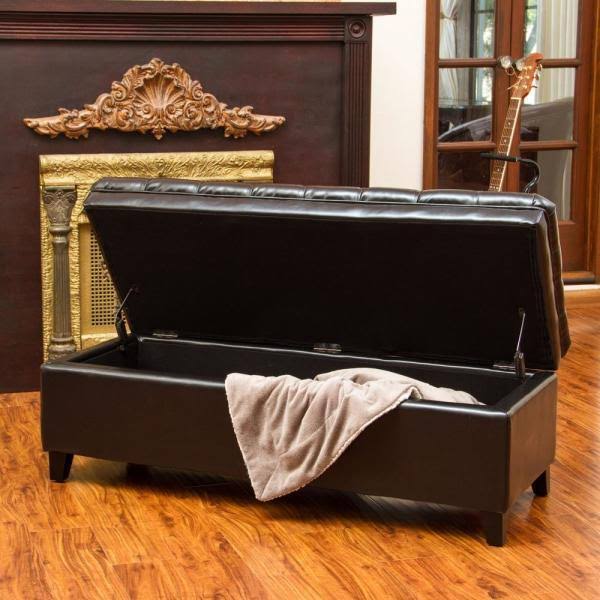 Espresso Tufted Storage Ottoman O3685