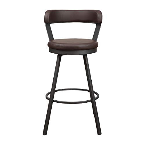 Black Swivel Counter Stool, Set of 2, 25.5" Seat Height F94262