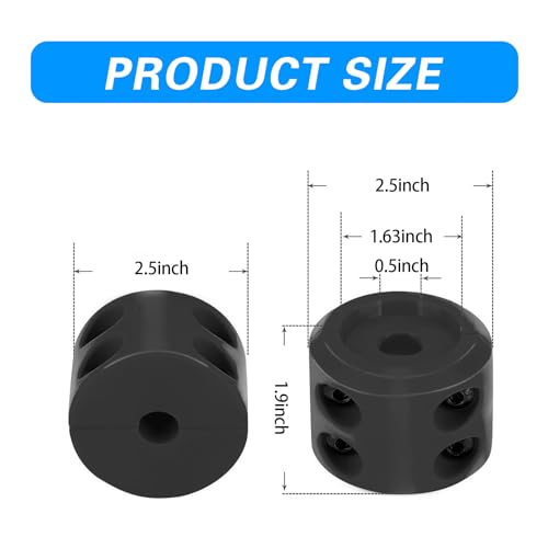 Black Trailer Winch Cable Hitch Stopper with Metal Installation Tool W142