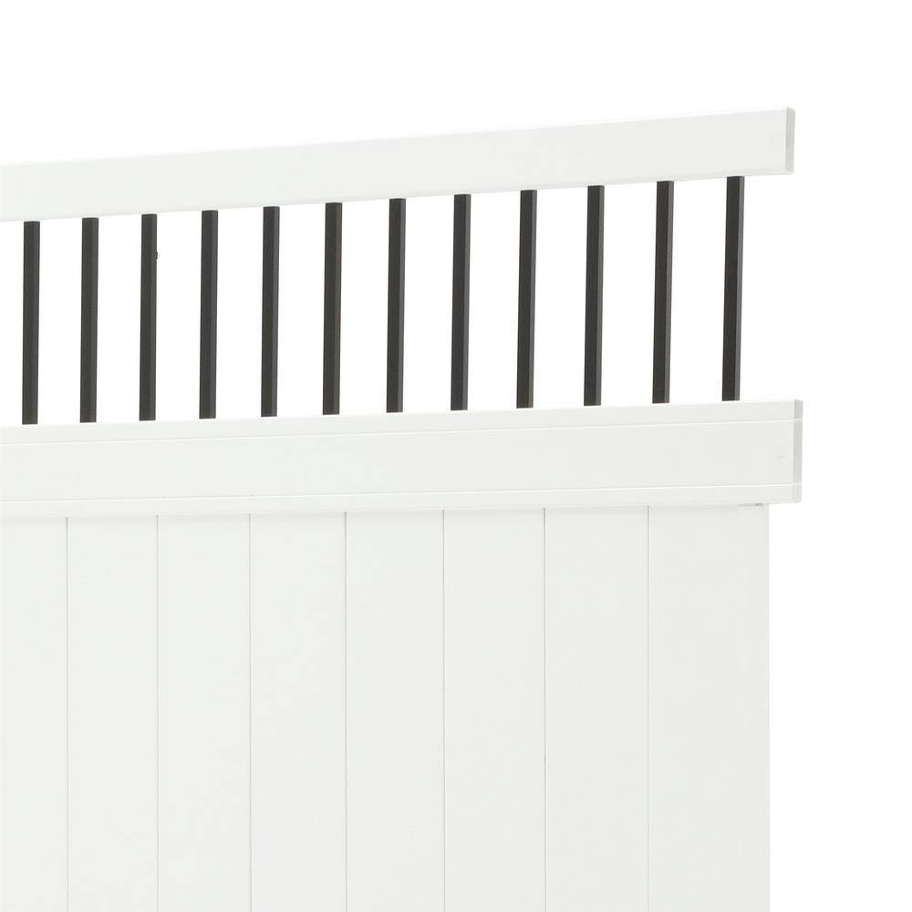 White 6 ft. x 8 ft. Vinyl Fence Panel B982