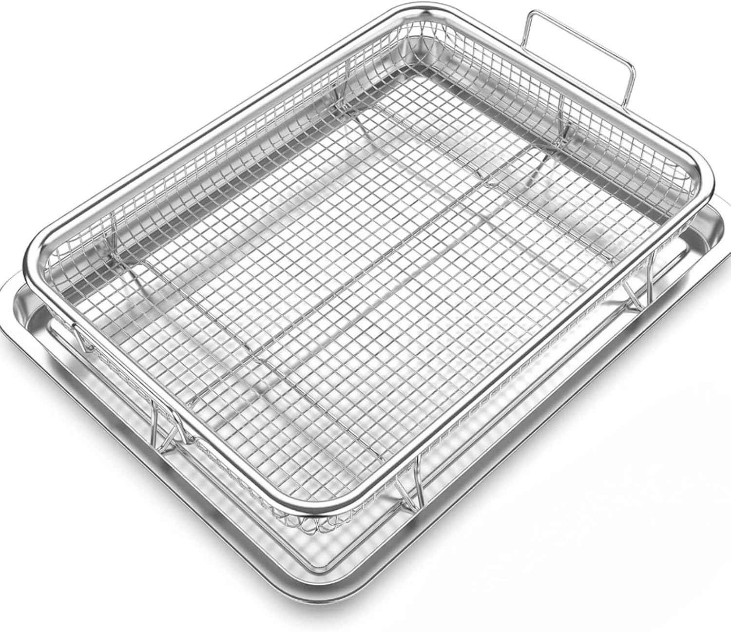 Stainless Steel Air Fryer Basket and Tray Set, 15.4" x 11.5" V289173