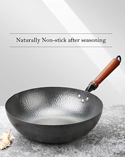 12.5" Carbon Steel Wok with Lid R27188