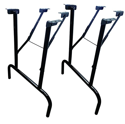 27 In Steel Powder Coated Gloss Black Folding Table Legs (4) Z95807