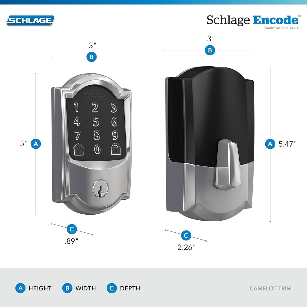 Bright Chrome Smart WiFi Deadbolt L57952