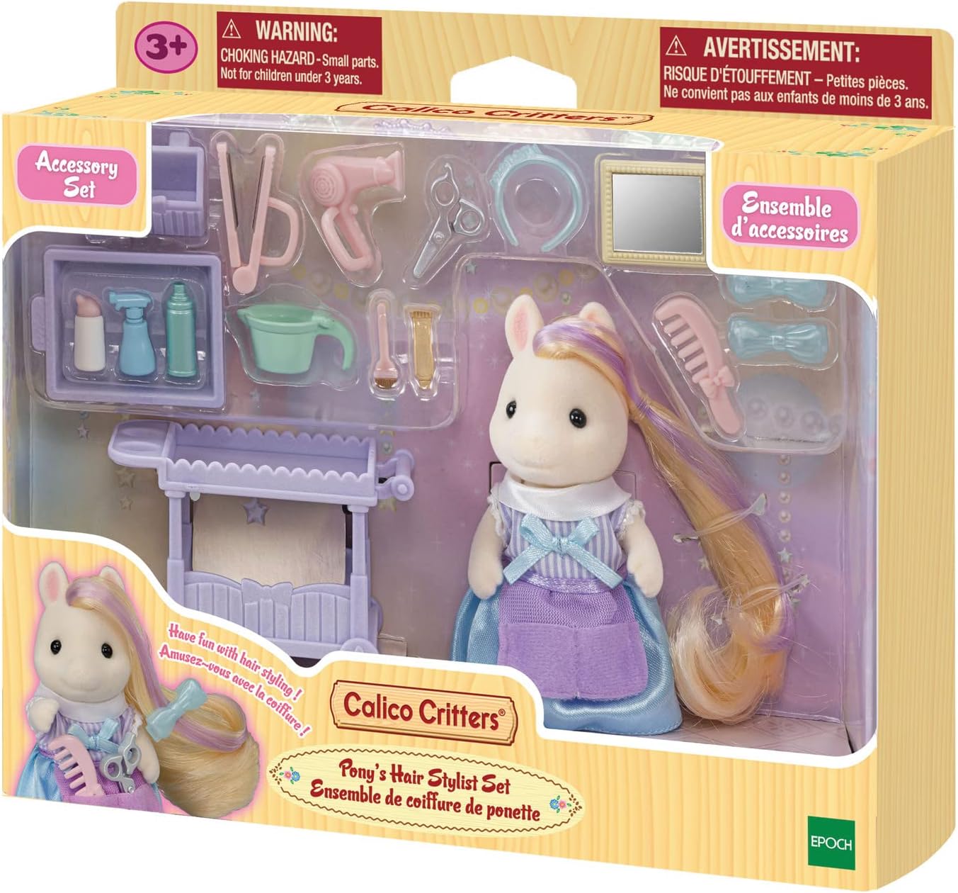 Pony's Hair Stylist Set Dollhouse Playset with Figure and Accessories S698