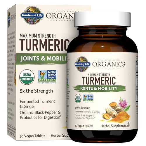 30 Tablets Turmeric Joints & Mobility Support 500mg Curcumin Black Pepper Organic Herbal Supplements Y350