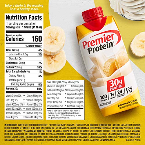 30g Shakes Bananas and Cream, 44 Fl Oz, Pack of 4 V894