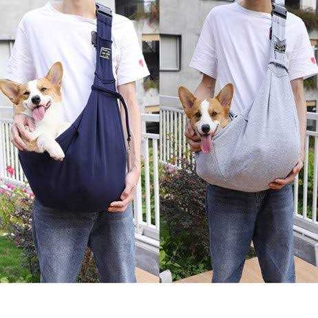 Dog and Cat Sling Carrier Hands Free Reversible Pet Papoose Bag Soft Pouch Tote T1303