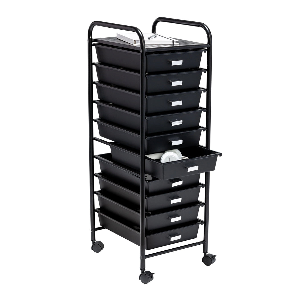 10-Drawer Multi-Color Rolling Cart A849