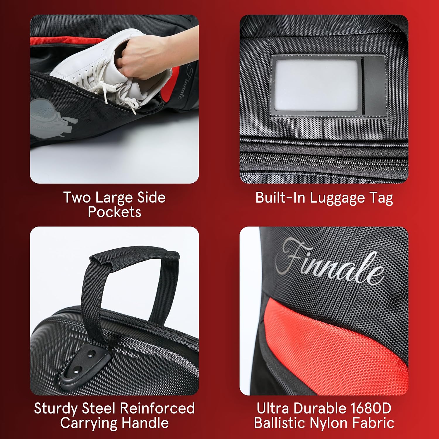Golf Travel Bag with Hard Case Top and TSA Lock D137905