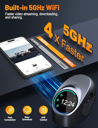 4K Dash Cam with Touch Screen, Built-in 5G WiFi, 64GB Card, Night Vision, Loop Recording Q7515