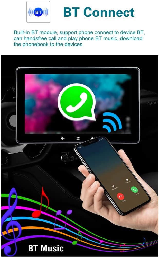 7 Inch Touchscreen Monitor with Bluetooth Car Stereo O33530