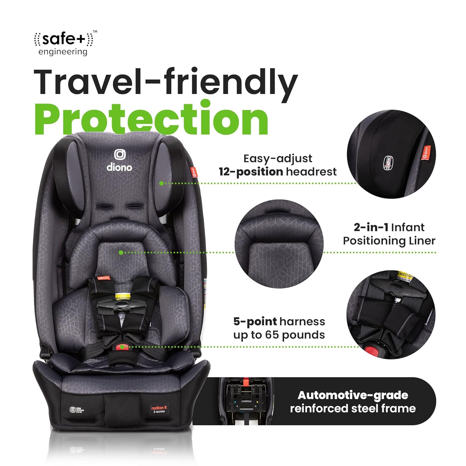 Gray Stone All-in-One Convertible Car Seat Z734357