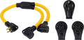 NEMA 14-50P to 14-50R Y Splitter STW 6 AWG 3 Feet 50 Amp Power Cord X15936
