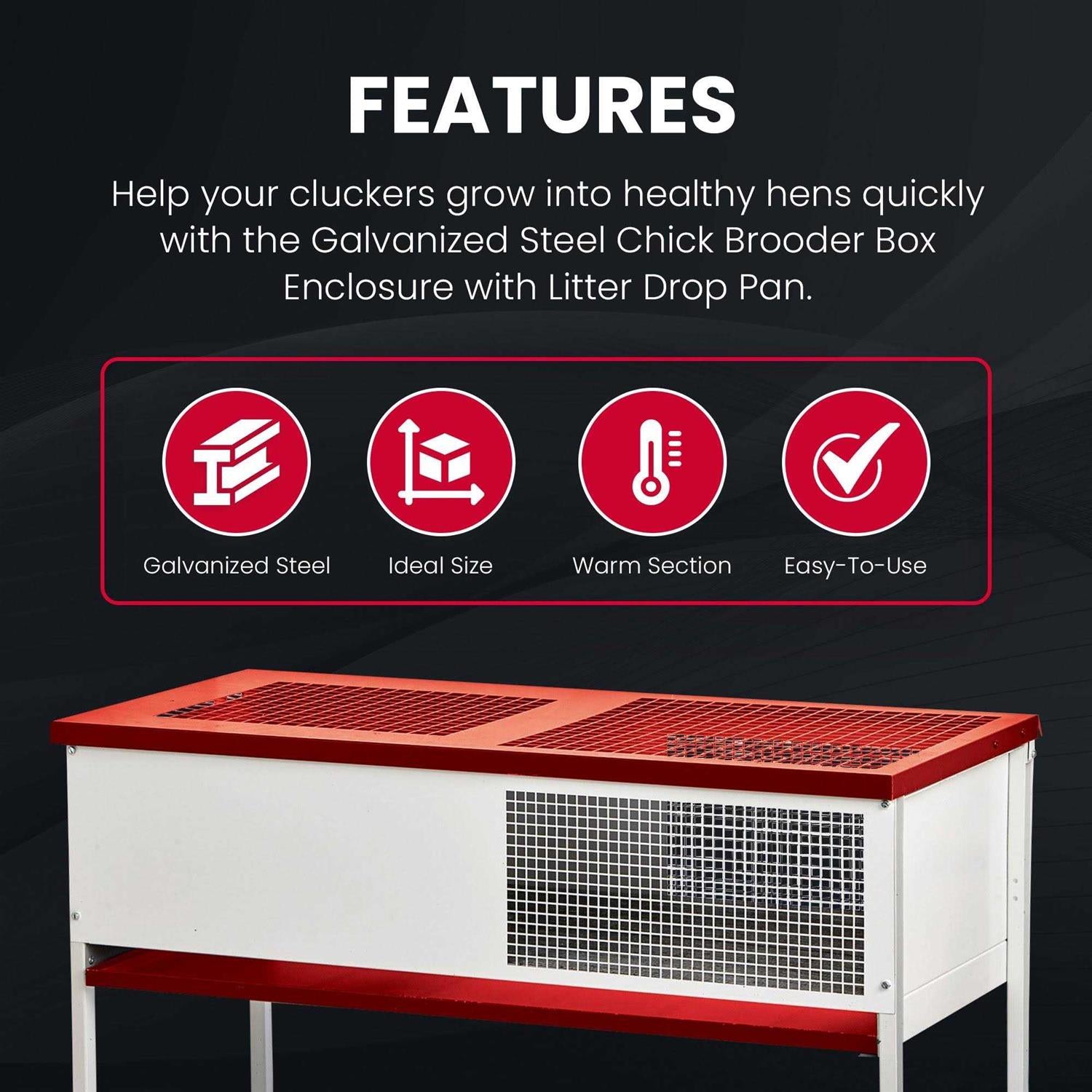 Galvanized Chick Brooder Box I7005
