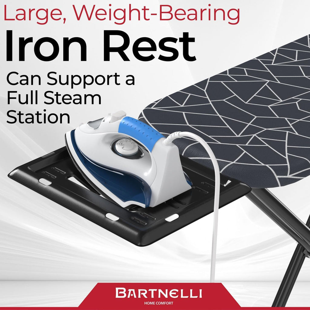 13x43 Ironing Board with Reinforced Steel Legs, Adjustable Height, 4-Layer Padding M66964