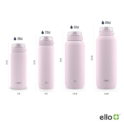 32oz Stainless Steel Water Bottle with Straw and Carry Handle W64741