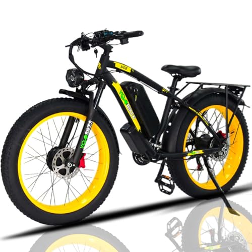 2000W Electric Bike with 48V 20AH Battery 26x4.0 Fat Tire Mountain E Bike Dual Motor 21-Speed Dual Hydraulic Disc Brake H79062