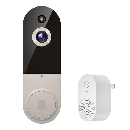Black 1080P Wireless Video Doorbell Camera with Night Vision E3168